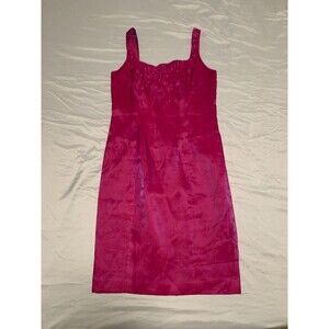 Kay Unger Mini Dress Womens 4 Maroon Sleeveless Sequin Embroidery Y2K sweetheart